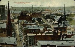 Bird's Eye View Looking Up Westminister Street Postcard