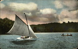 Sailing on Highland Lake Postcard