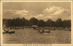 Tilting Canoe at Long Pond Toronto, ON Canada Ontario Postcard Postcard