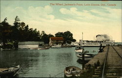 The Wharf, Jackson's Point, Lake Simcoe Ontario Canada Postcard Postcard