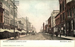 Rosser Avenue Looking East Brandon, MB Canada Manitoba Postcard Postcard