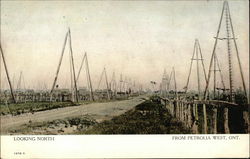 Looking North From Petrolia West Ontario Canada Postcard Postcard