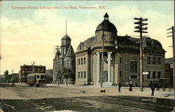 Carnegie Public Library and City Hall Postcard