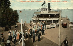 Toronto Ferry Boat Bluebell at Hanlans Point Postcard