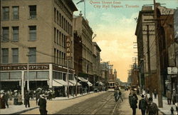 Queen Street from City Hall Square Postcard