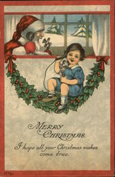 Merry Christmas - I Hope All Your Christmas Wishes Come True Santa Claus Postcard Postcard