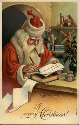 Santa Writing List Postcard