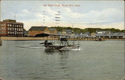 The Water Front - Wright Pontoon Aircraft Postcard