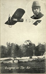 Earle Ovington in the Air - Early Plane Postcard