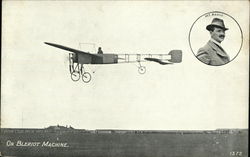 On Bleriot Machine Postcard