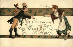 An Irish Greeting New Year's Postcard Postcard