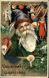 Santa With Toys Postcard Postcard