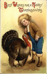 Best Wishes for a Happy Thanksgiving Postcard Postcard