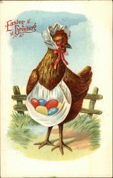 Chicken with Eggs Postcard