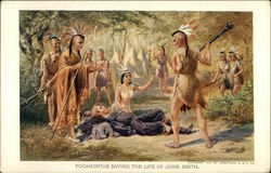 Pocahontas Saving the Life of John Smith Postcard