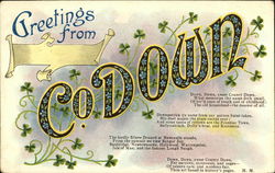 Greetings from Co. Down Ireland Postcard Postcard