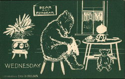 Wednesday, Bear and Forbear Postcard