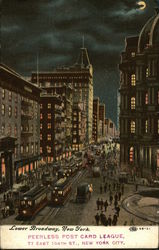 Lower Broadway, New York Postcard