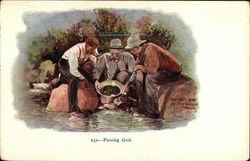 Panning for Gold Postcard