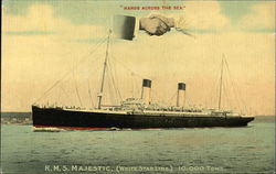 R.M.S. Majestic - White Star Line Cruise Ships Postcard Postcard