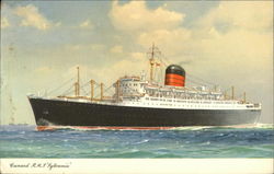 Cunard R.M.S. "Sylvania" Cruise Ships Postcard Postcard