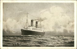 Cunard R.M.S. "Carmania" Cruise Ships Postcard Postcard