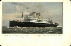 Holland America Line, Rotterdam-New York Postcard