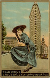 A Flat Iron is a Good Thing for Doing up Skirts Women Postcard Postcard