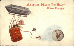 Absence Makes The Heart Grow Fonder Comic, Funny Postcard Postcard