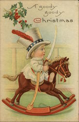 A goody goody Christmas - Patriotic Postcard