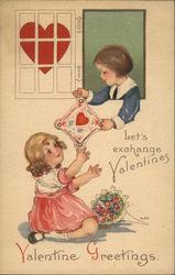 Valentine Greetings-Lets exchange Valentines Postcard