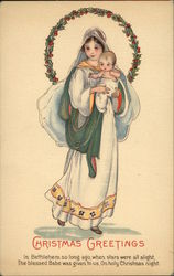 Mary Carrying Baby Jesus Madonna & Child Postcard Postcard