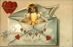 My Valentine,think of me Postcard