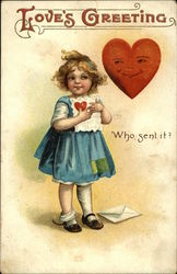 Love's Greeting Valentine - "Who Sent It?" Postcard