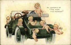 An Instance of The More the Merrier Babies Postcard Postcard