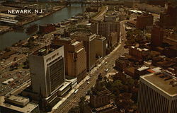 Aerial View of New Jersey's Largest City Newark, NJ Postcard Postcard