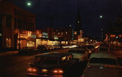 Night Scene, Franklin Street Postcard