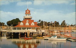 Yacht Club and Harbor Coronado, CA Postcard Postcard