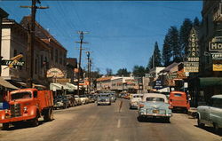 View Down Main Street Postcard