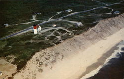 Nauset Light and Beach Eastham, MA Postcard Postcard