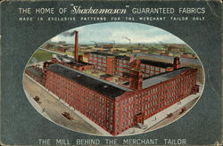 The Home of Shackamaxon Guaranteed Fabrics, The Mill Behind the Merchant Tailor Philadelphia, PA Postcard Postcard