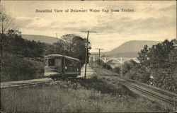 Beautiful View of Delaware Water Gap from Trolley Postcard