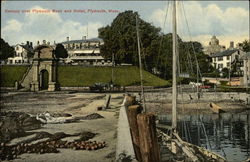 Canopy and Plymouth Rock and Hotel Postcard