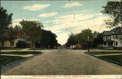 Main Street, Looking East from 10th Street Postcard