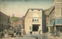 Brewery Gulch and Orpheum Theatre Postcard