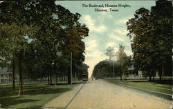 The Boulevard, Houston Heights Postcard