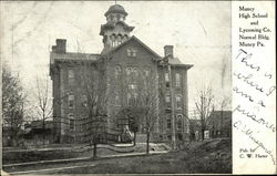 Muncy High School and Lycoming Co. Normal Building Pennsylvania Postcard Postcard