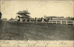 Trotting Track, With Harness Race In Action Lexington, KY Postcard Postcard