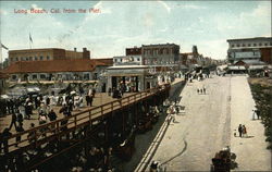 View from the Pier Long Beach, CA Postcard Postcard