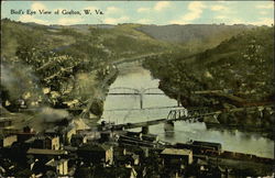 Bird's Eye View of Town Postcard